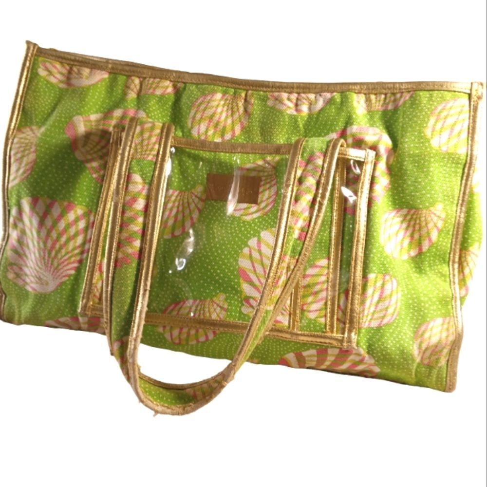 Lilly Pulitzer Resort Large Lime Green Beach Tote